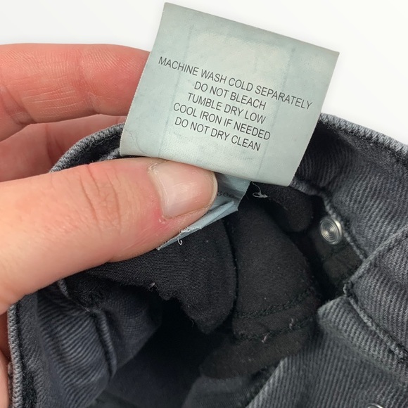 Brandy Melville Distressed Boyfriend Button Fly Jeans - Picture 7 of 9